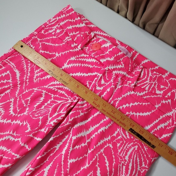 Lilly Pulitzer Women Capri Pants Size 6 Cotton Stretch Pink Preppy Beachy - Picture 11 of 15